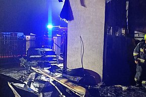 Łajski: Pożar w warsztacie samochodowym-2733