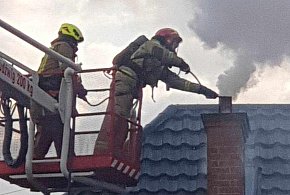 Legionowo: Pożar sadzy w budynku przy Norwida