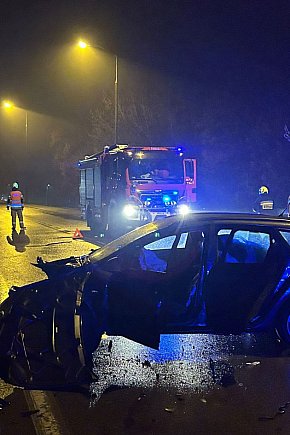 Kolizja dwóch aut na DW631 w Nieporęcie-2719