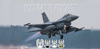 Wojsko się szkoli. Możliwy hałas spowodowany przez samoloty