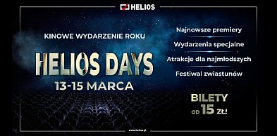 Seanse za 15 zł, rabaty i bogaty repertuar – sieć kin zaprasza na Helios Days!