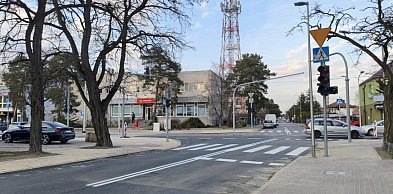 Sygnalizacja świetlna przy poczcie na Jagiellońskiej na ukończeniu