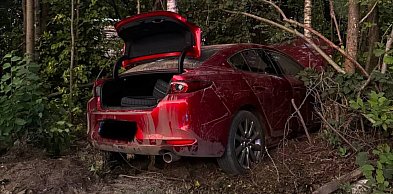 Chotomów: Mazda uderzyła w drzewo. W aucie było pięć osób