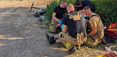 Wypadek na hulajnodze elektrycznej. Kierujący był po alkoholu, lądował LPR
