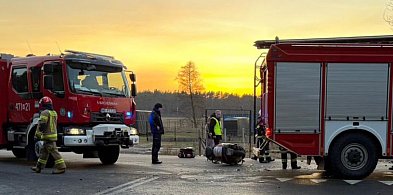 Zderzenie ciężarówki i skutera na DW632. Jedna osoba w stanie ciężkim