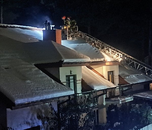 Legionowo: Pożar sadzy w domu przy Małachowskiego