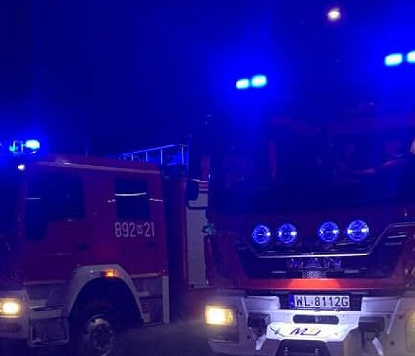 Serock: Nocny pożar kontenera pracowniczego