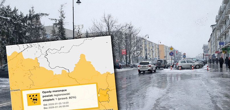 IMGW ostrzega. W niedzielę w powiecie legionowskim możliwa gołoledź