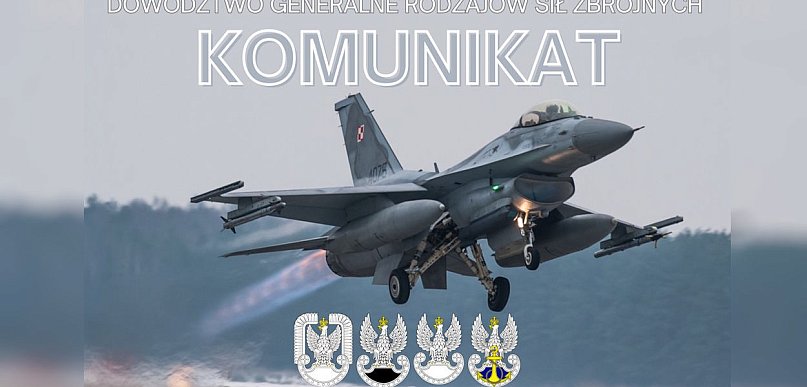 Wojsko się szkoli. Możliwy hałas spowodowany przez samoloty