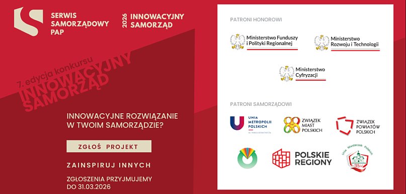 Trwa przyjmowanie zgłoszeń do konkursu Innowacyjny Samorząd 2026