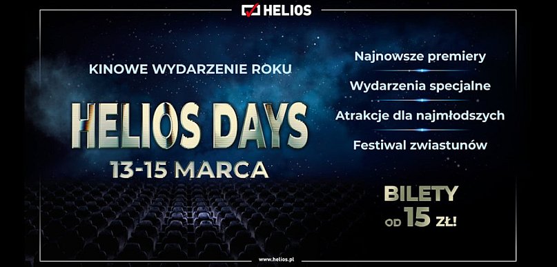 Helios Days – trzy dni filmowych emocji w wyjątkowych cenach