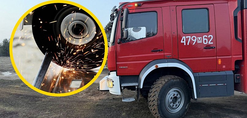 Legionowo: Niefortunny wypadek na rowerze. Ręka rowerzysty utknęła w ogrodzeniu