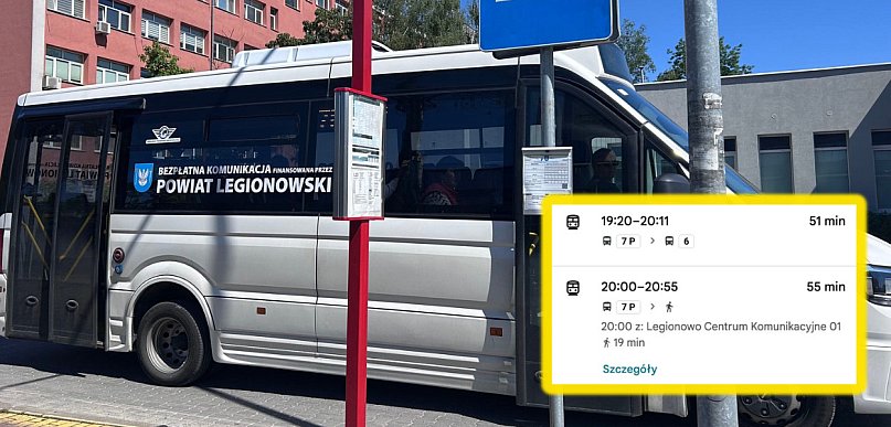 Legionowski: Autobusowe linie "P" w Mapach Google