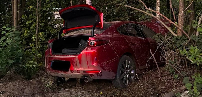 Chotomów: Mazda uderzyła w drzewo. W aucie było pięć osób