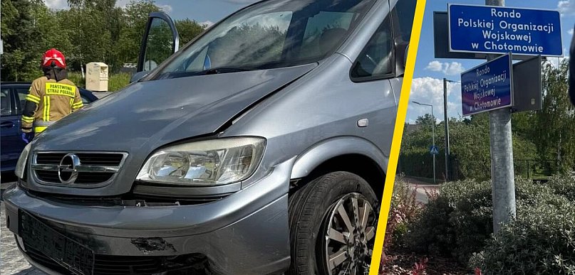 Chotomów: Po pijackim rajdzie na rondzie są zarzuty i dozór policji
