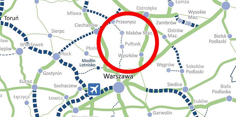 Rząd przedstawił plan rozwoju kolei. Jest w nim nowa linia biegnąca przez Serock