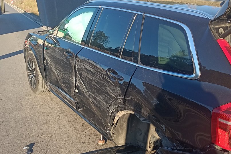 Kolizja na DK61 w Michałowie-Reginowie