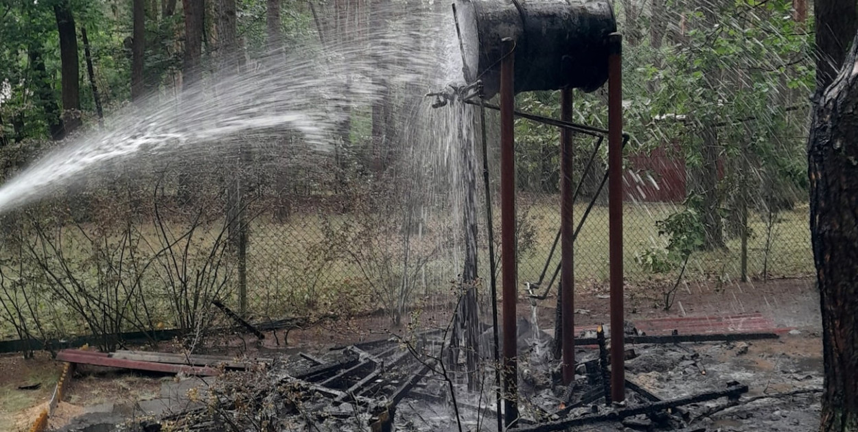 Pożar w Kani Nowej. Fot. OSP Gąsiorowo