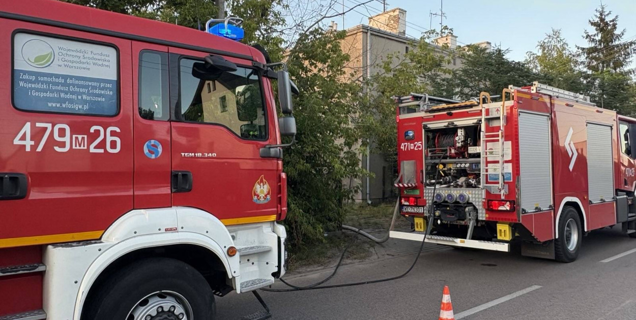 Legionowo: Pożar pustostanu przy Kościuszki