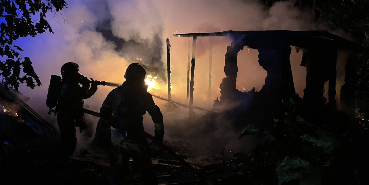 Pożar w Ryni. Fot. KP PSP Legionowo