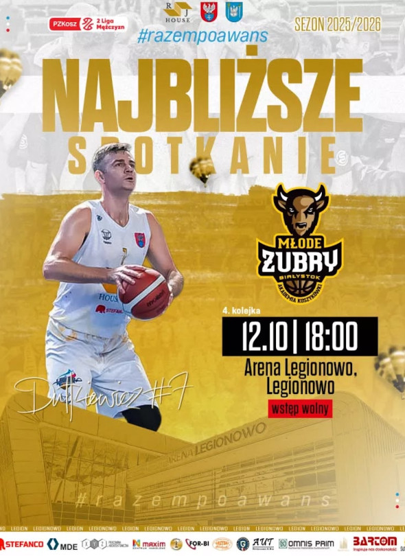 Mecz koszykówki RJ House Legionowo – Młode Żubry Białystok