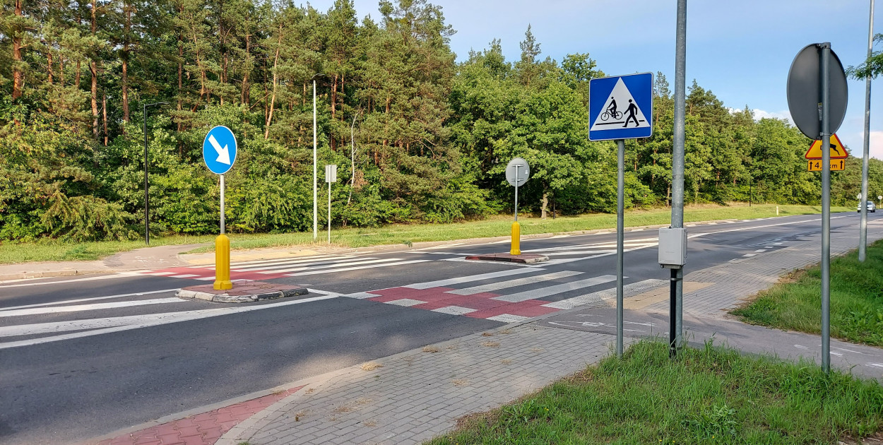 Przejazd dla rowerów na DW630 w Rajszewie. Fot. arch. Legio24.pl