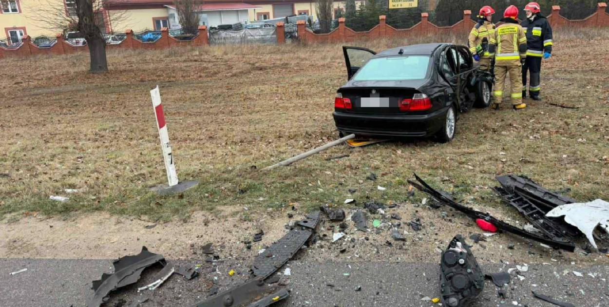 Wypadek na DW631 w Nieporęcie. Fot. arch.  KP PSP Legionowo