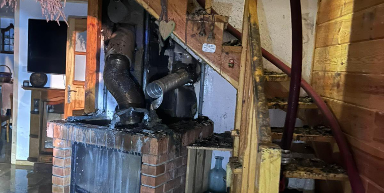 Pożar w Ryni. Fot. KP PSP Legionowo