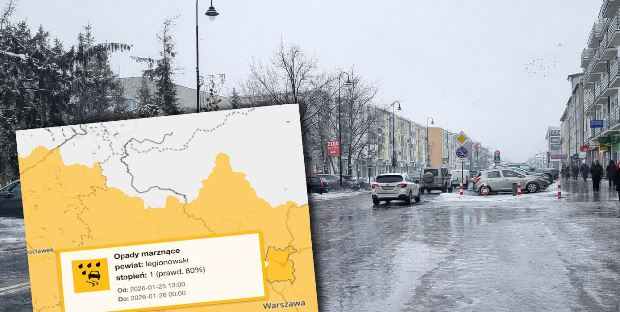IMGW ostrzega. W niedzielę w powiecie legionowskim możliwa gołoledź