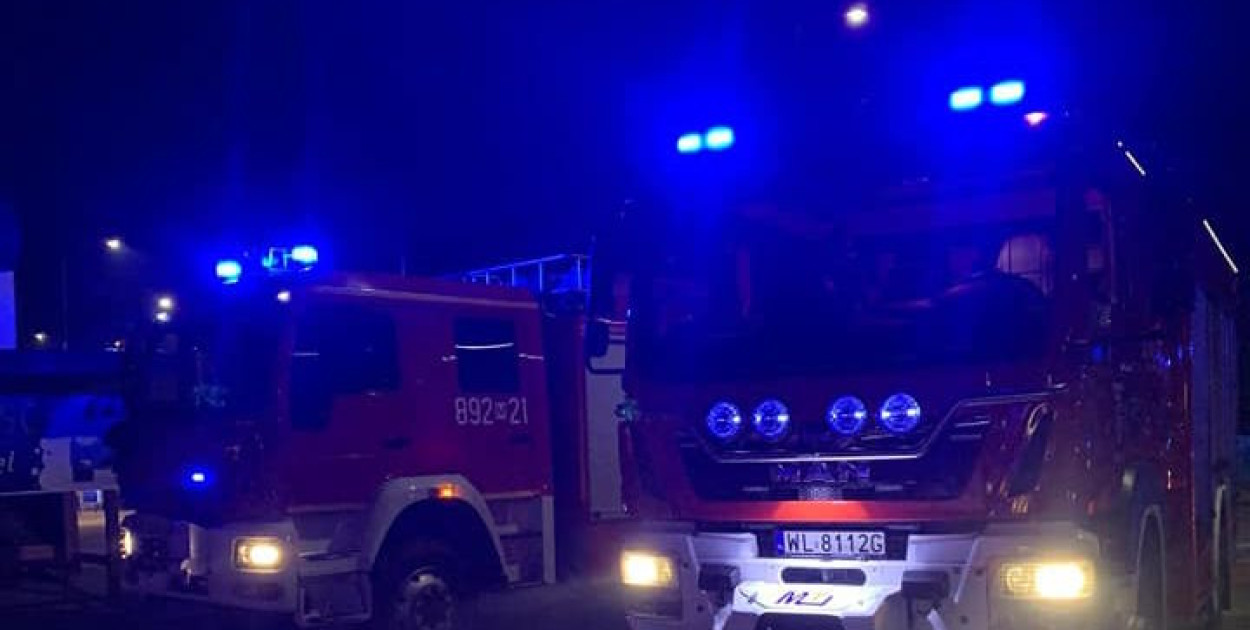 Serock: Nocny pożar kontenera pracowniczego