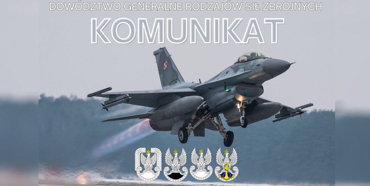 Wojsko się szkoli. Możliwy hałas spowodowany przez samoloty