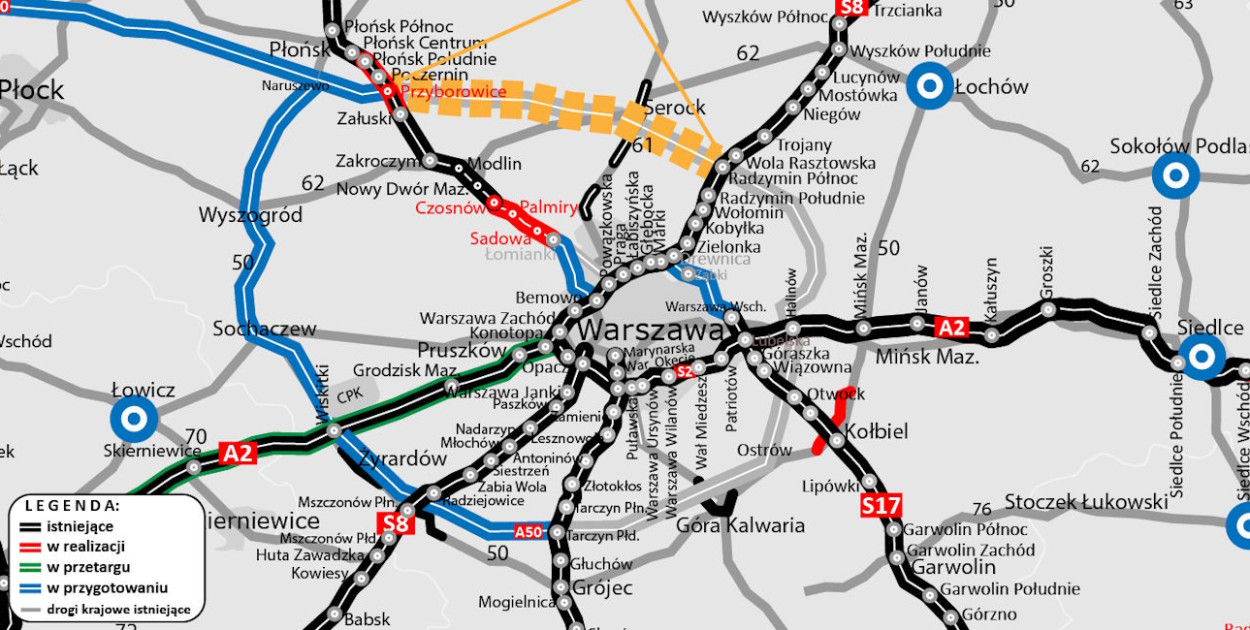 Trasa ekspresowa przez powiat legionowski. 11 firm chce wyznaczyć jej przebieg