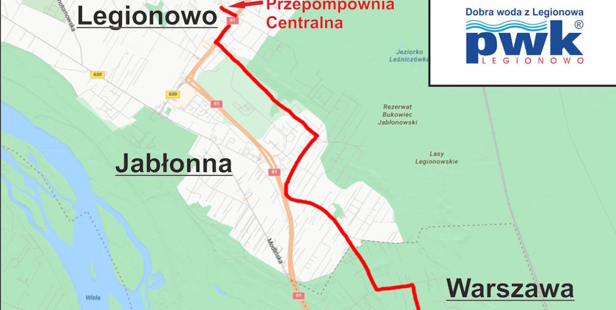 Remont przewodu DN800, który tłoczy ścieki z Legionowa do „Czajki” coraz bliżej