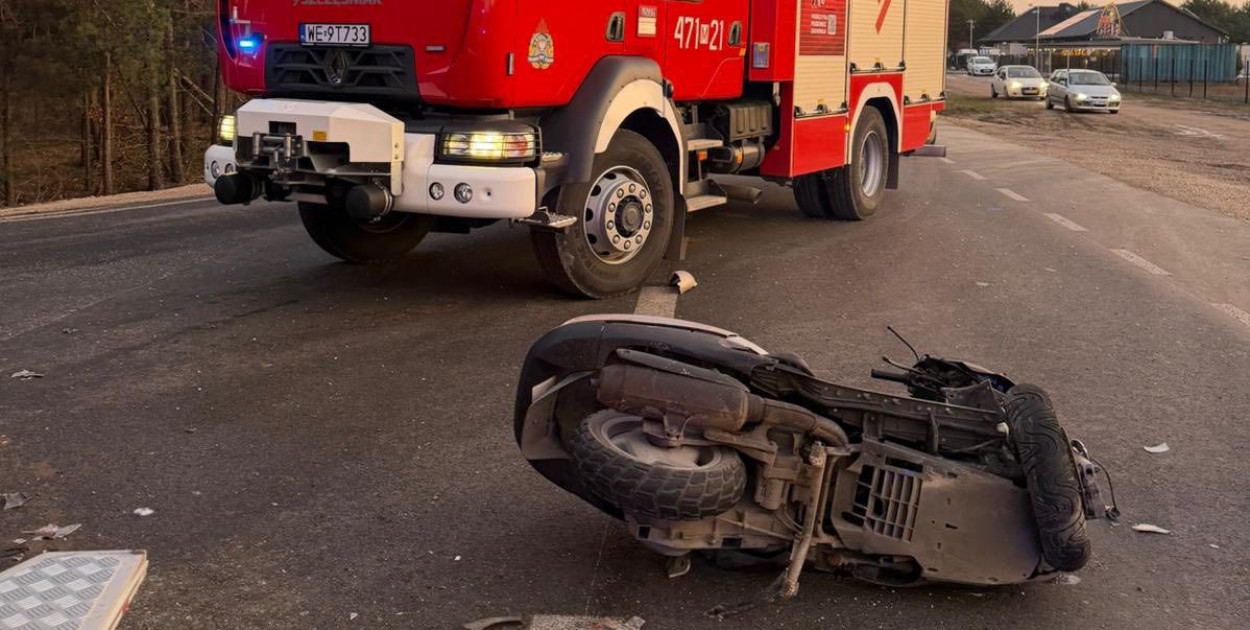 Piątkowy wypadek na DW632. 39-letni motocyklista zmarł w szpitalu
