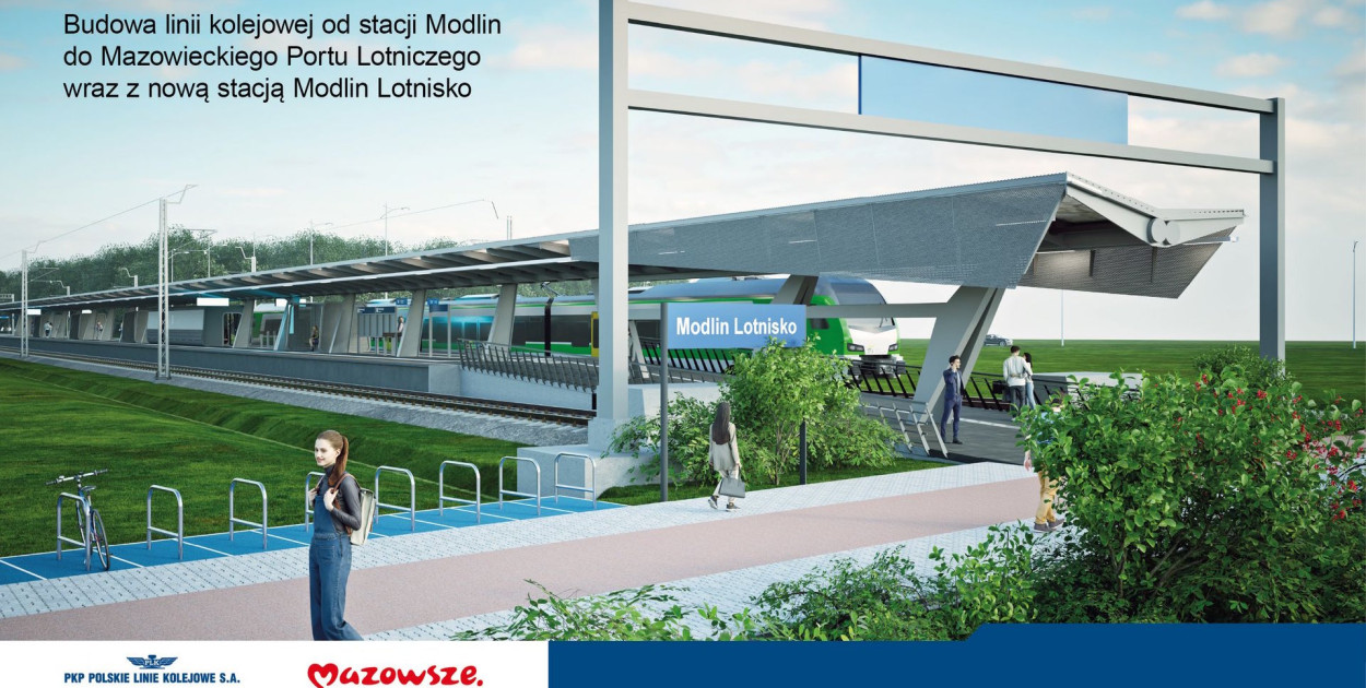 Region: Koleją na lotnisko w Modlinie. Ruszył przetarg na budowę 5-kilomet...